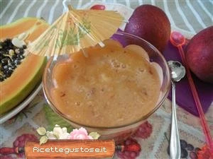 smoothie pesche noci papaya ricetta