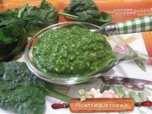 ricetta pesto spinaci