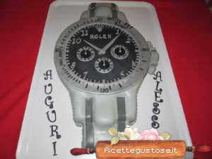 torta decorata orologio rolex