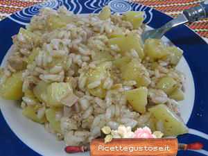 risotto patate tonno ricetta