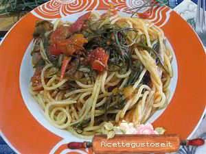 spaghetti agretti e cipolotto fresco ricetta