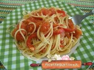 spaghetti ai peperoni arrosto ricetta