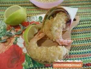 gamberi argentini in tempura di origano e panko