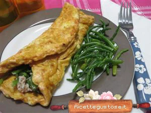 omelette solo albumi tonno e salicornia ricetta