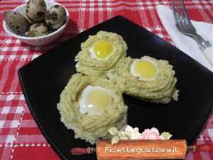 cestini patate e uova di quaglia