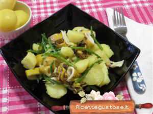 calamari in insalata patate e salicornia