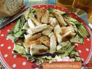 insalata di tacchino con verdure grigliate