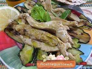 pollo freddo con zucchine grigliate ricetta