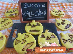 ricetta biscotti zucche halloween