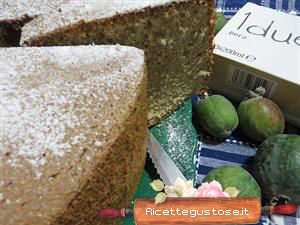 chiffon cake pere e feijoa