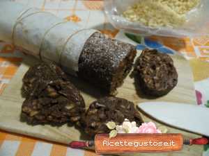 salame di cioccolato con rice krispies