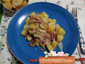 Cavolo cinese al vapore ripassato con patate
