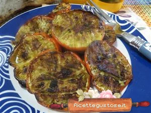 melanzane rosse di rotonda alla brace riceta
