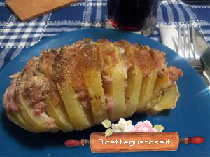 patate hasselback salsiccia sottilette