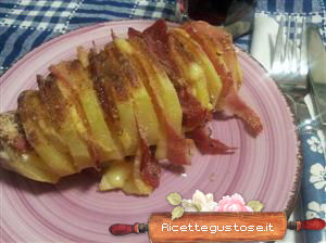 patate hasselback speck e brie