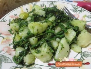 ramoracce e patate in padella ricetta
