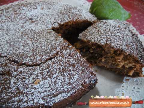 torta fichi e cioccolato senza glutine