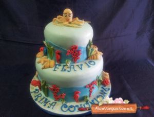 Torta decorata tema mare