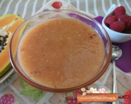 smoothie papaya lamponi e alchechengi