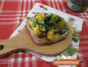 freselle funghi shiitake e pomodoro reisen giallo ricetta