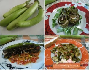 melanzane lunghe verdi sfiziose