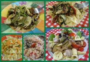 primii piatti freddi melanzane - pasta fredda