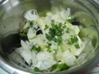 insalata cetrioli senape rossa di Osaka e origano piccante 4