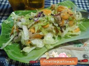 insalata iceberg e ravanello rosso