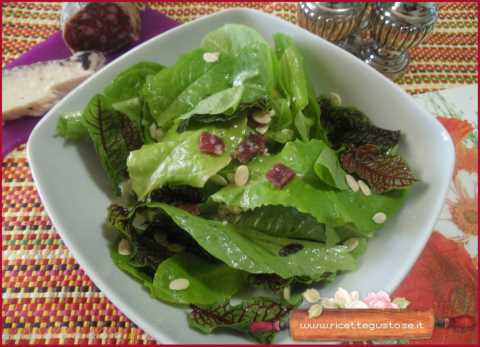 insalata salame di oca pecorino stagionato sotto vinaccia