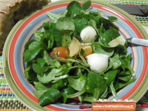 insalata valeriana mozzarella bufala