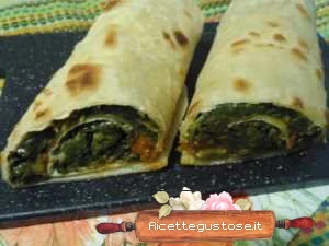 piadina arrotolata bietola nduja calabrese