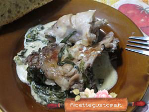 coniglio stridoli e gorgonzola