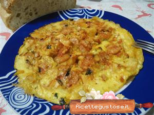 frittata carciofini e gamberetti