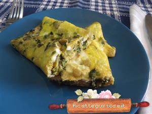 omelette con aglio fresco