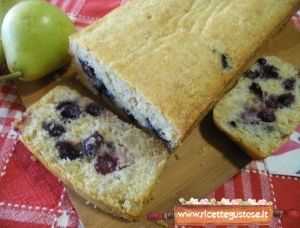 plumcake pere e mirtilli