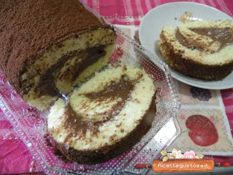 Rotolo cocco e cioccolato solo albumi