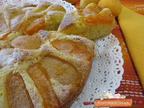 torta con albicocche e cocco