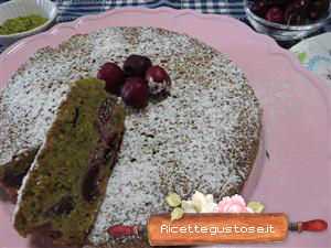 torta ciliegie e pistacchi solo albumi
