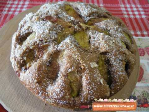 Torta di fichi noci e cacao