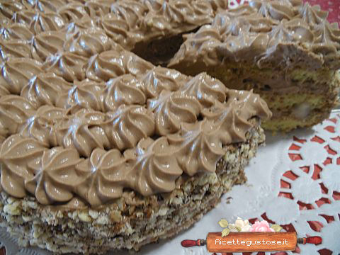 Torta farcita con nutella e mascarpone