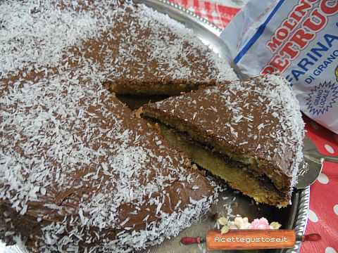 Torta menta con nutella e cocco