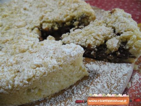 torta sbrisolona ricotta nutella