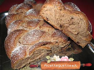 treccia pan brioche cacao gocce cioccolato