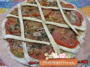 crostata di pomodori