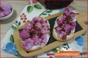 crostini cavolfiore viola bresaola di struzzo