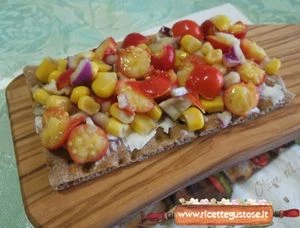 crostini peperone viola caprino al peperoncino