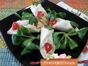 cannoli pancarre farcito ricotta carciofini