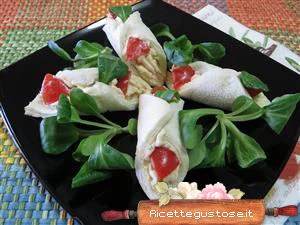 cannoli di pancarrè ricotta e carciofini ricetta