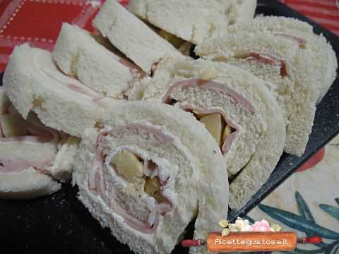 Rotolini di pancarre prosciutto cotto e carciofini