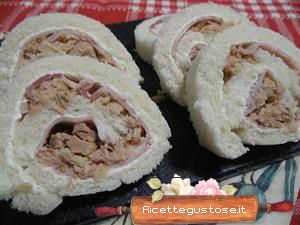 rotolini pan carre prosciutto cotto tonno